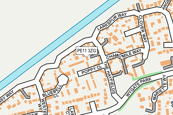 PE11 3ZG map - OS OpenMap – Local (Ordnance Survey)