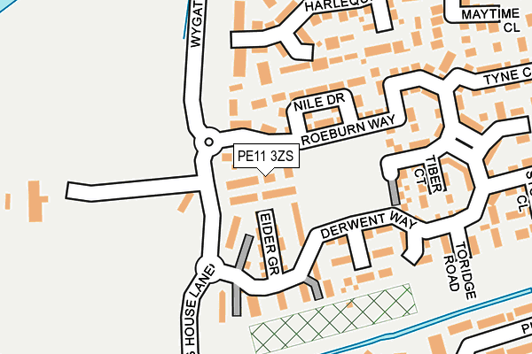 PE11 3ZS map - OS OpenMap – Local (Ordnance Survey)