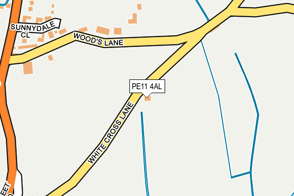 PE11 4AL map - OS OpenMap – Local (Ordnance Survey)