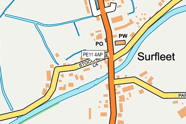 PE11 4AP map - OS OpenMap – Local (Ordnance Survey)