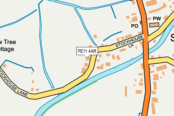 PE11 4AR map - OS OpenMap – Local (Ordnance Survey)