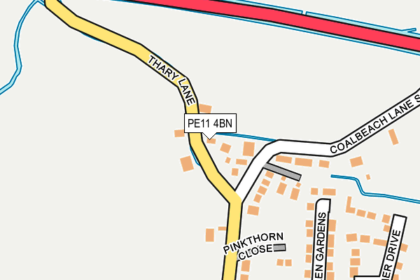 PE11 4BN map - OS OpenMap – Local (Ordnance Survey)