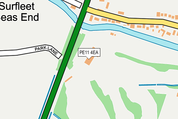 PE11 4EA map - OS OpenMap – Local (Ordnance Survey)