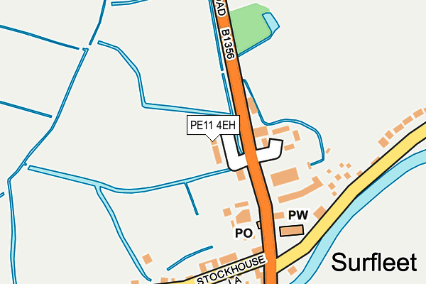 PE11 4EH map - OS OpenMap – Local (Ordnance Survey)