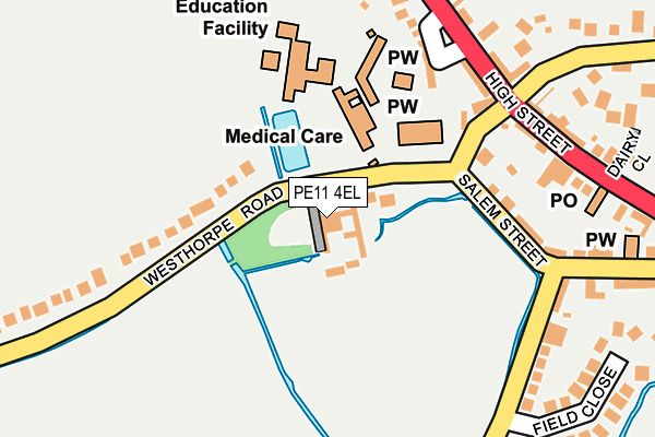 PE11 4EL map - OS OpenMap – Local (Ordnance Survey)