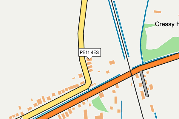 PE11 4ES map - OS OpenMap – Local (Ordnance Survey)