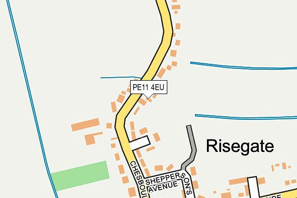 PE11 4EU map - OS OpenMap – Local (Ordnance Survey)