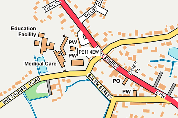 PE11 4EW map - OS OpenMap – Local (Ordnance Survey)