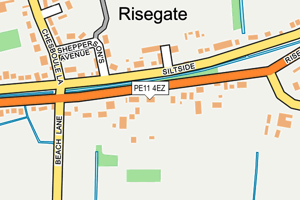 PE11 4EZ map - OS OpenMap – Local (Ordnance Survey)