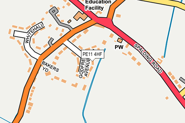 PE11 4HF map - OS OpenMap – Local (Ordnance Survey)
