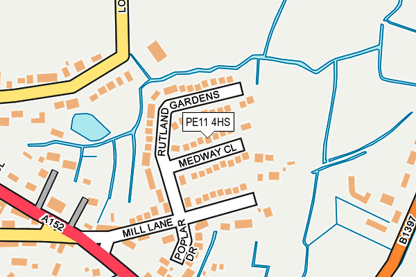 PE11 4HS map - OS OpenMap – Local (Ordnance Survey)