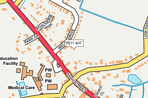 PE11 4HT map - OS OpenMap – Local (Ordnance Survey)