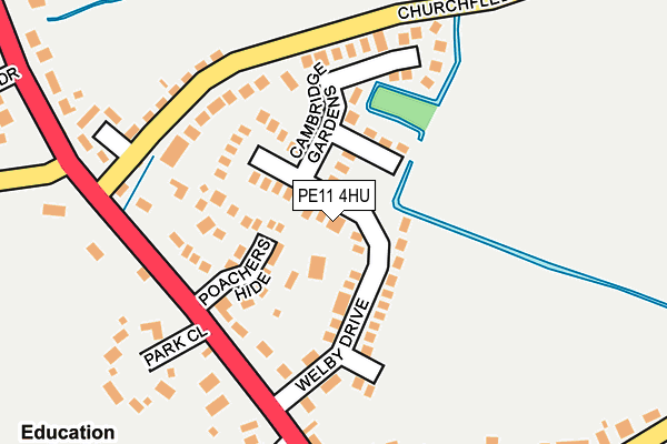 PE11 4HU map - OS OpenMap – Local (Ordnance Survey)