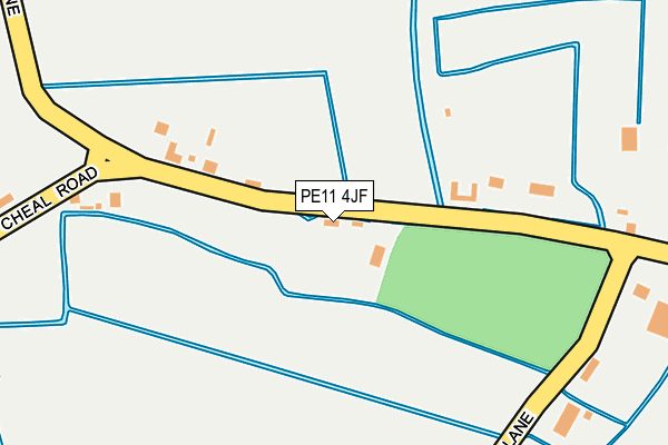 PE11 4JF map - OS OpenMap – Local (Ordnance Survey)