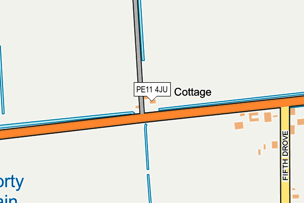 PE11 4JU map - OS OpenMap – Local (Ordnance Survey)