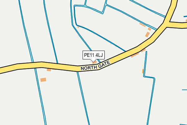 PE11 4LJ map - OS OpenMap – Local (Ordnance Survey)