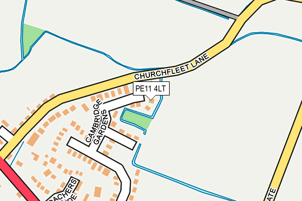 PE11 4LT map - OS OpenMap – Local (Ordnance Survey)