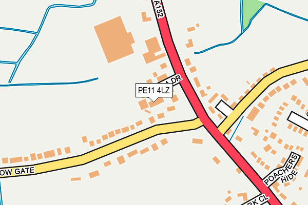 PE11 4LZ map - OS OpenMap – Local (Ordnance Survey)
