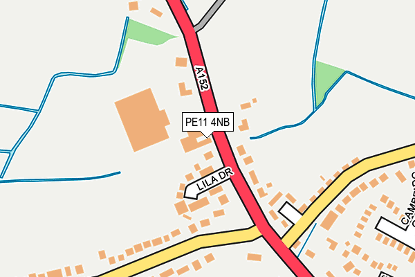 PE11 4NB map - OS OpenMap – Local (Ordnance Survey)