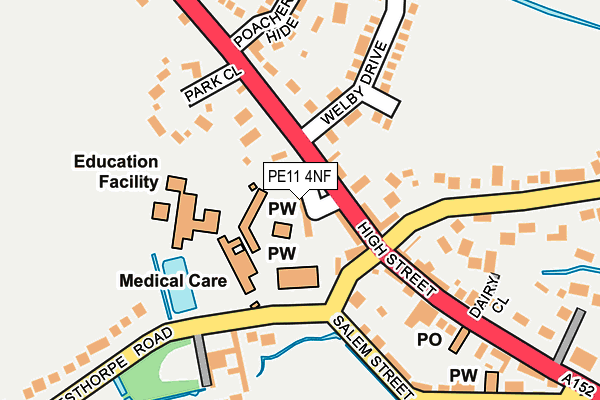 PE11 4NF map - OS OpenMap – Local (Ordnance Survey)