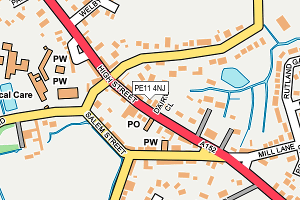 PE11 4NJ map - OS OpenMap – Local (Ordnance Survey)