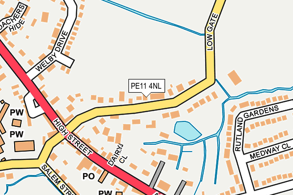 PE11 4NL map - OS OpenMap – Local (Ordnance Survey)