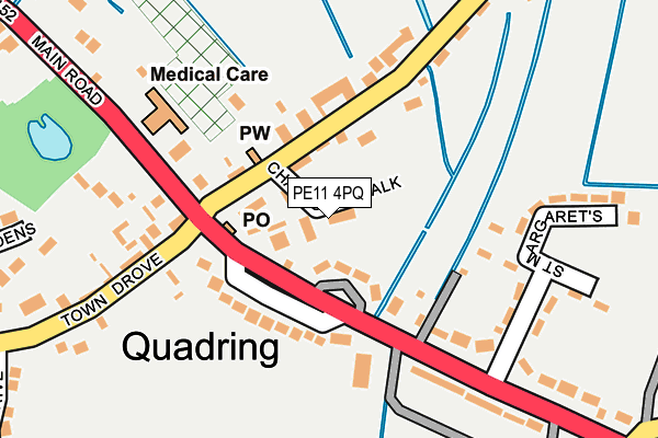 PE11 4PQ map - OS OpenMap – Local (Ordnance Survey)