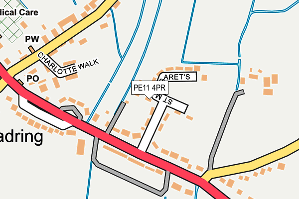 PE11 4PR map - OS OpenMap – Local (Ordnance Survey)