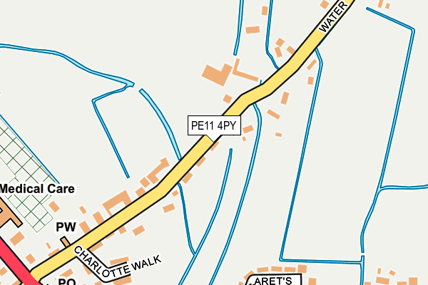 PE11 4PY map - OS OpenMap – Local (Ordnance Survey)