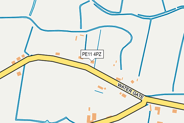 PE11 4PZ map - OS OpenMap – Local (Ordnance Survey)
