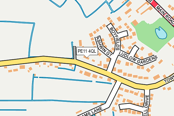 PE11 4QL map - OS OpenMap – Local (Ordnance Survey)