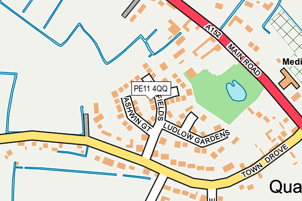 PE11 4QQ map - OS OpenMap – Local (Ordnance Survey)