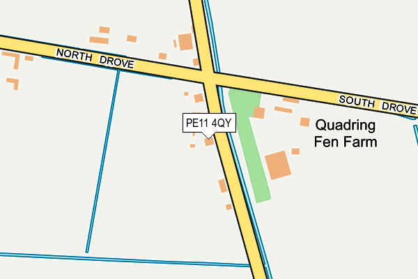 PE11 4QY map - OS OpenMap – Local (Ordnance Survey)