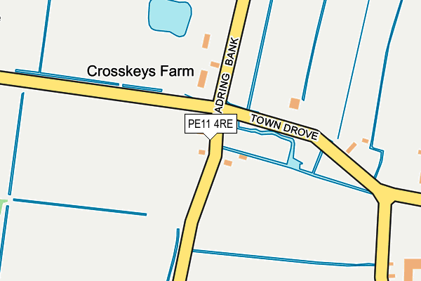 PE11 4RE map - OS OpenMap – Local (Ordnance Survey)