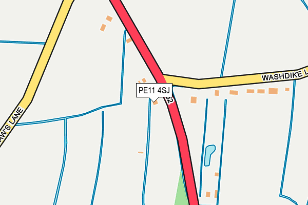 PE11 4SJ map - OS OpenMap – Local (Ordnance Survey)