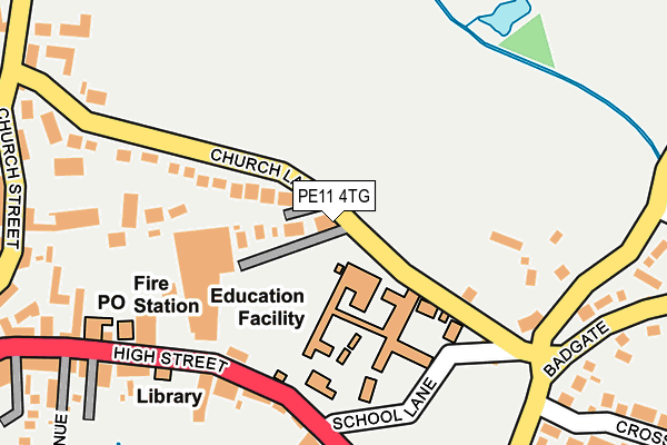 PE11 4TG map - OS OpenMap – Local (Ordnance Survey)