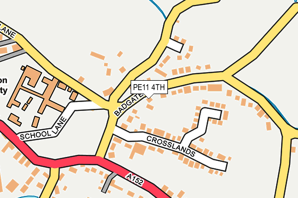 PE11 4TH map - OS OpenMap – Local (Ordnance Survey)