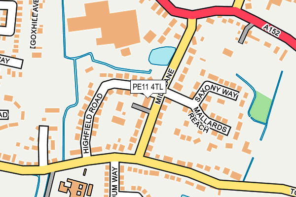 PE11 4TL map - OS OpenMap – Local (Ordnance Survey)