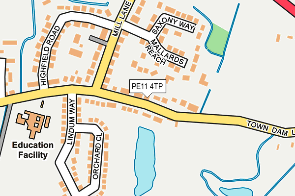 PE11 4TP map - OS OpenMap – Local (Ordnance Survey)