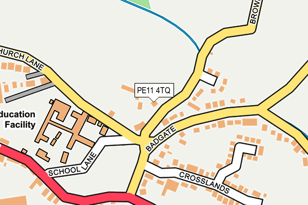 PE11 4TQ map - OS OpenMap – Local (Ordnance Survey)