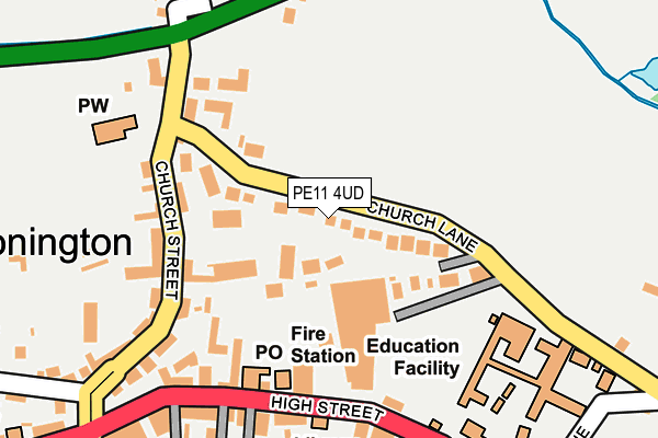 PE11 4UD map - OS OpenMap – Local (Ordnance Survey)