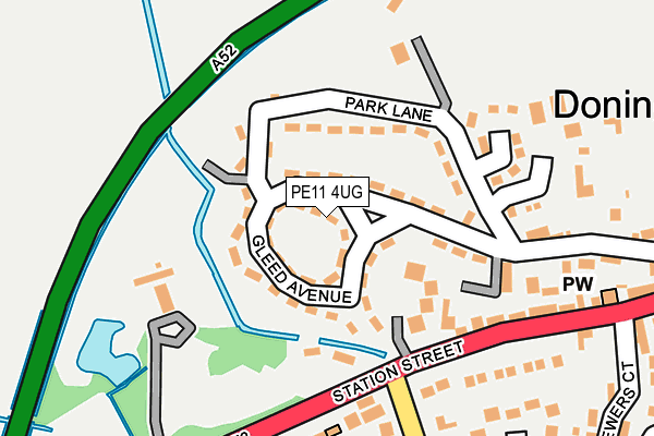 PE11 4UG map - OS OpenMap – Local (Ordnance Survey)
