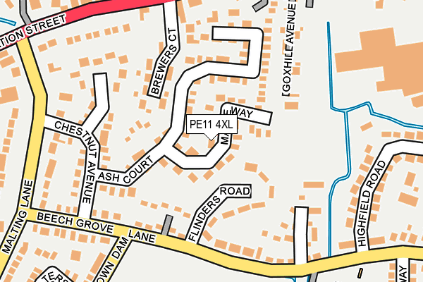 PE11 4XL map - OS OpenMap – Local (Ordnance Survey)