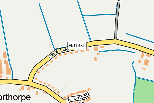 PE11 4XT map - OS OpenMap – Local (Ordnance Survey)