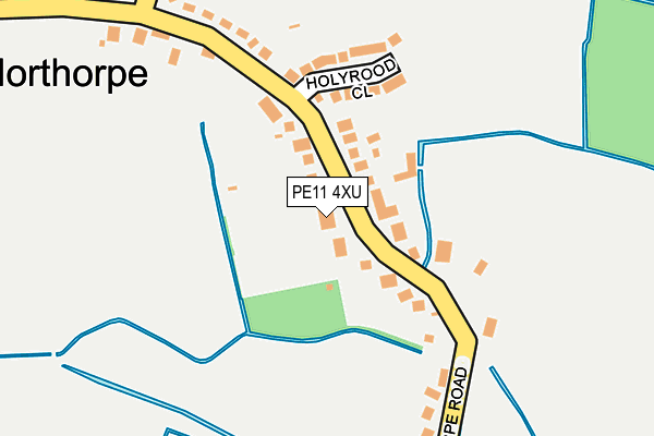 PE11 4XU map - OS OpenMap – Local (Ordnance Survey)