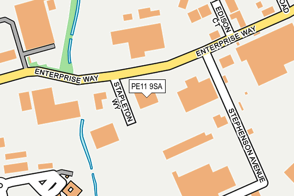 PE11 9SA map - OS OpenMap – Local (Ordnance Survey)