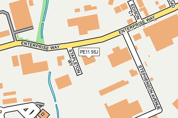 PE11 9SJ map - OS OpenMap – Local (Ordnance Survey)