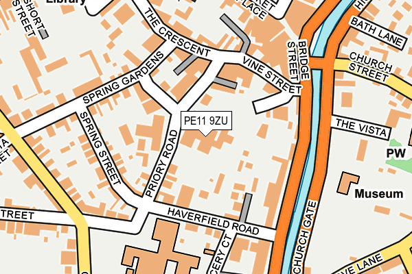 PE11 9ZU map - OS OpenMap – Local (Ordnance Survey)