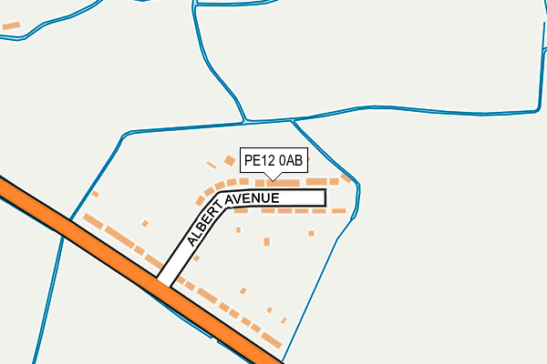 PE12 0AB map - OS OpenMap – Local (Ordnance Survey)