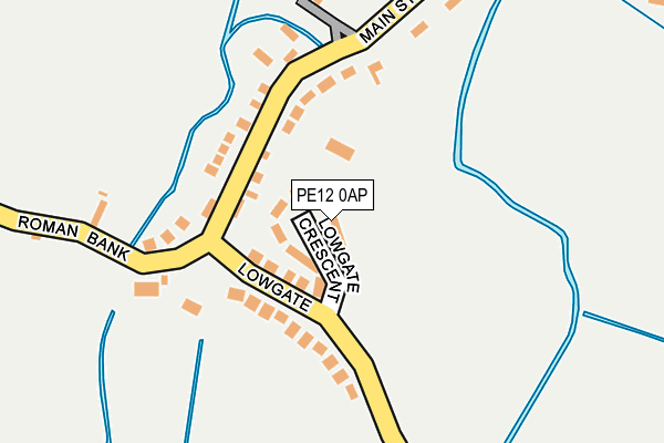 PE12 0AP map - OS OpenMap – Local (Ordnance Survey)